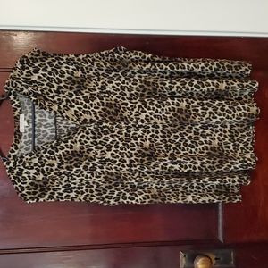 Dress barn leopard print sleeveless top 3x